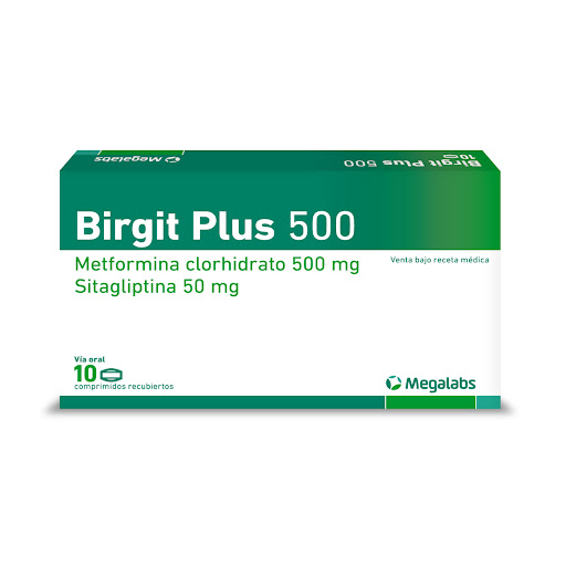 BIRGIT PLUS SITAGLIPTINA METFORMINA 50-500MG TAB X 10